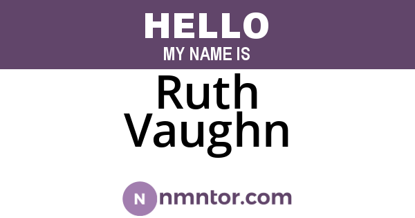 Ruth Vaughn