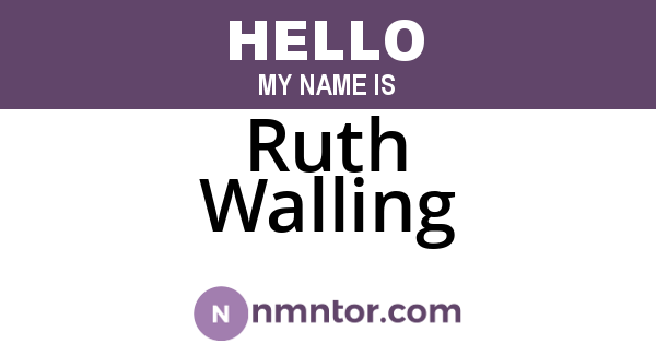 Ruth Walling
