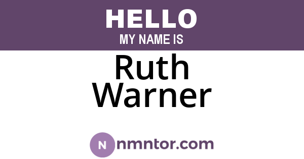 Ruth Warner