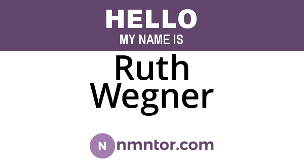 Ruth Wegner