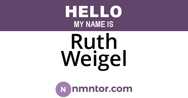 Ruth Weigel