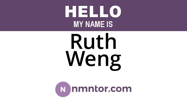 Ruth Weng