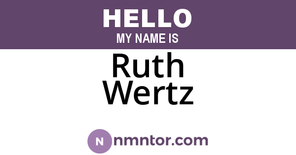 Ruth Wertz