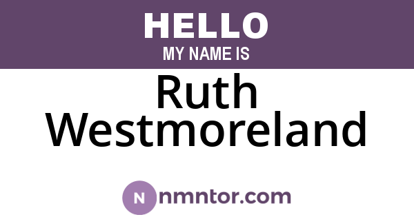 Ruth Westmoreland