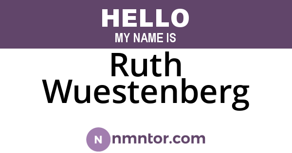 Ruth Wuestenberg