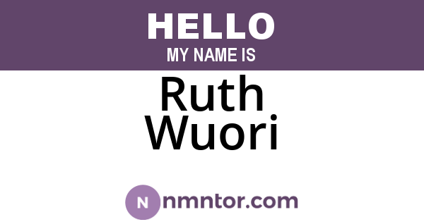 Ruth Wuori