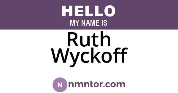 Ruth Wyckoff