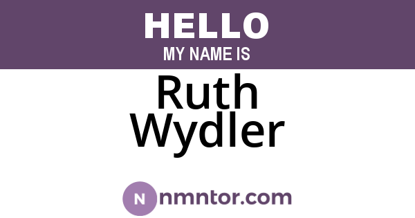 Ruth Wydler