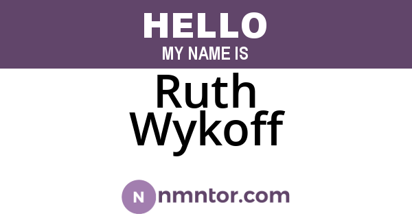 Ruth Wykoff