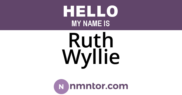 Ruth Wyllie