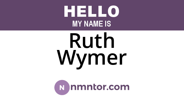 Ruth Wymer