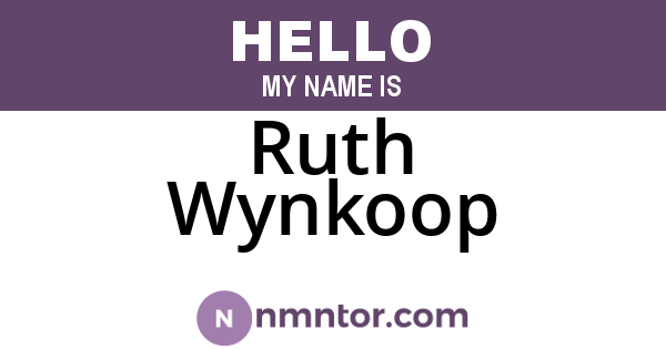 Ruth Wynkoop