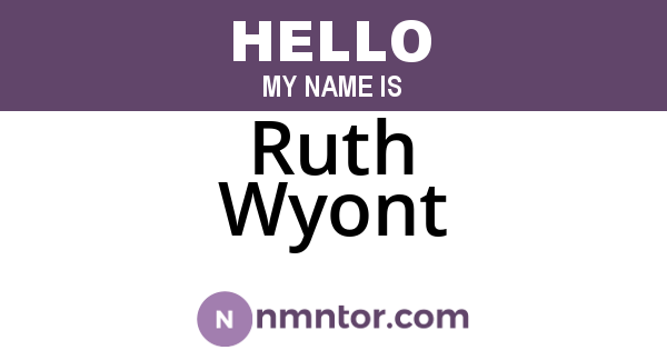 Ruth Wyont