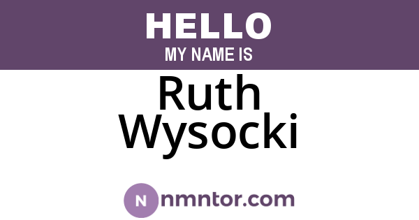 Ruth Wysocki