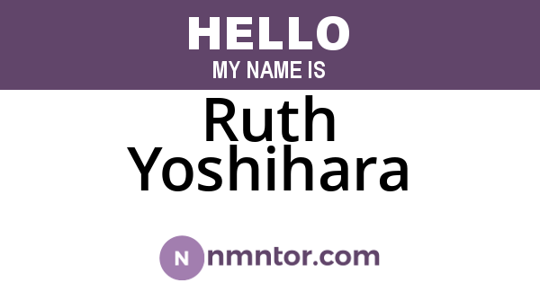 Ruth Yoshihara