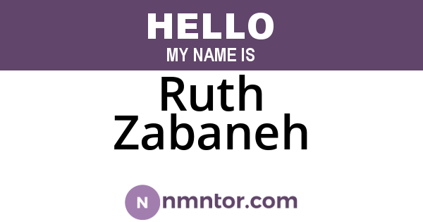 Ruth Zabaneh