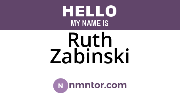 Ruth Zabinski