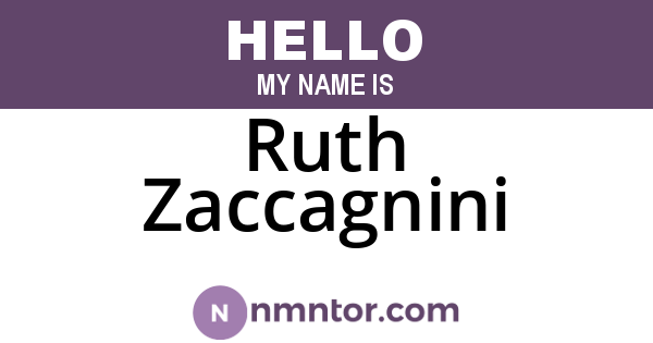 Ruth Zaccagnini