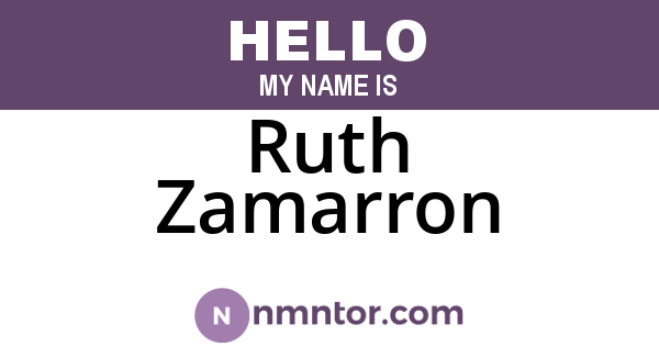 Ruth Zamarron