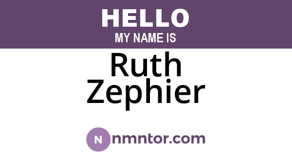Ruth Zephier
