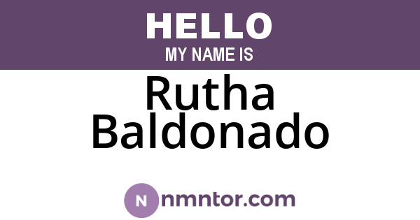 Rutha Baldonado
