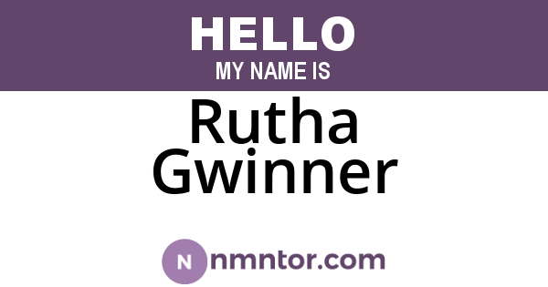 Rutha Gwinner