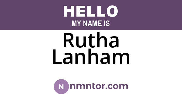Rutha Lanham