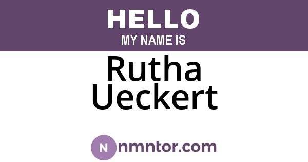 Rutha Ueckert