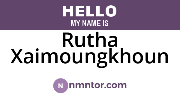 Rutha Xaimoungkhoun