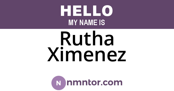 Rutha Ximenez