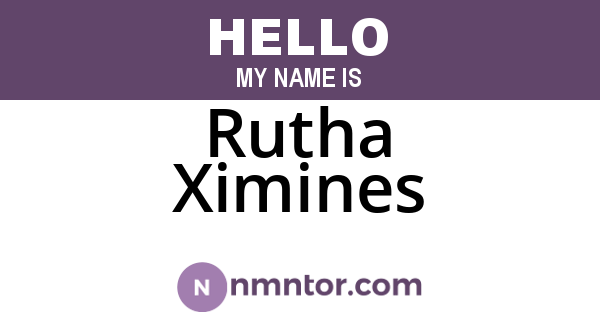 Rutha Ximines