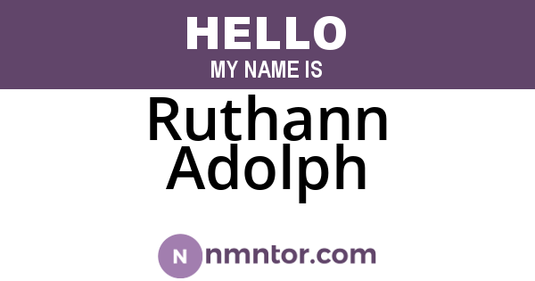 Ruthann Adolph