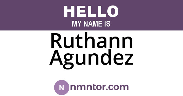 Ruthann Agundez