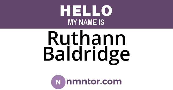 Ruthann Baldridge