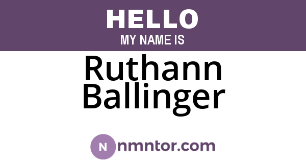 Ruthann Ballinger