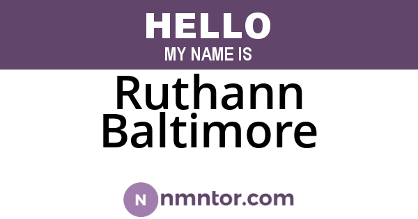 Ruthann Baltimore