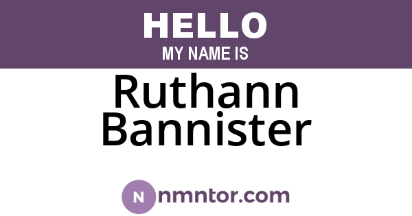 Ruthann Bannister
