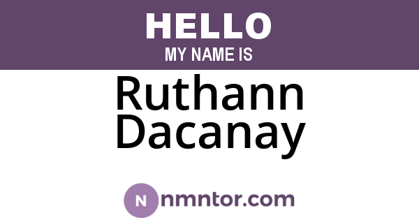 Ruthann Dacanay