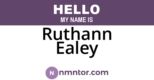Ruthann Ealey