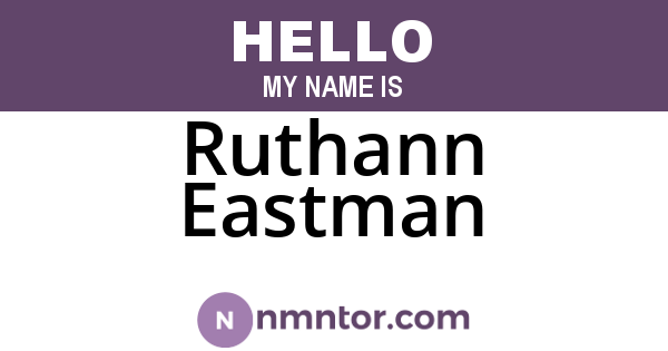 Ruthann Eastman