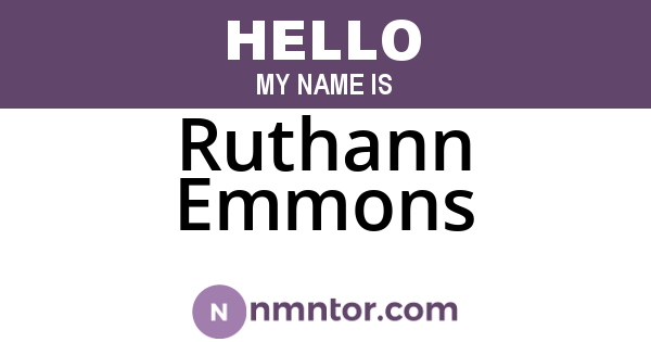 Ruthann Emmons
