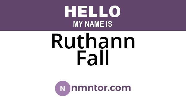 Ruthann Fall
