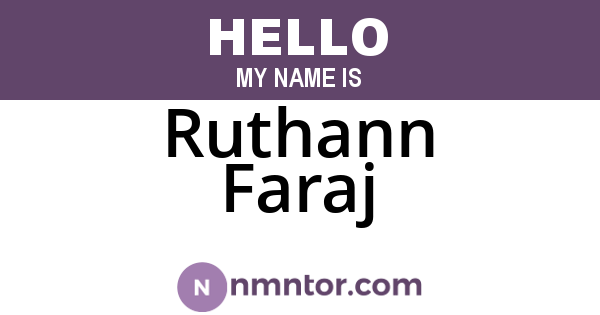 Ruthann Faraj