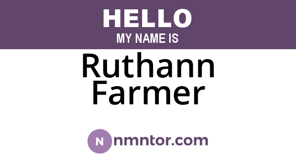Ruthann Farmer