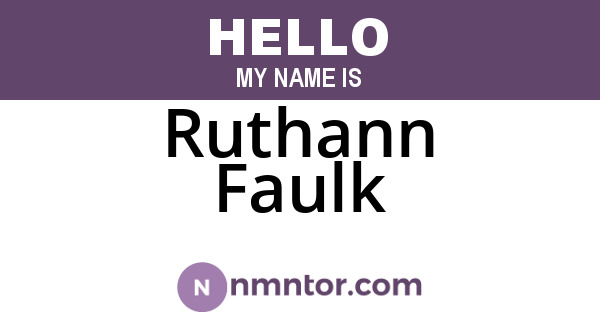Ruthann Faulk