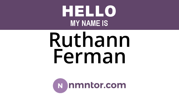 Ruthann Ferman