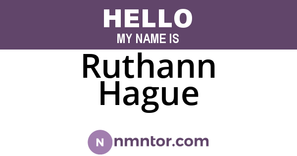 Ruthann Hague