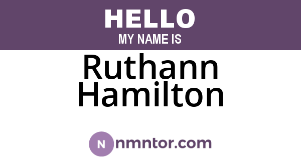 Ruthann Hamilton