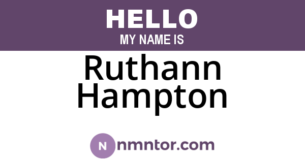 Ruthann Hampton