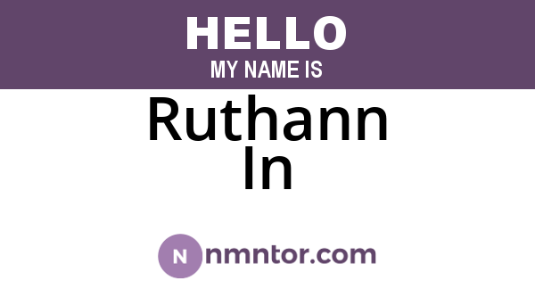 Ruthann In